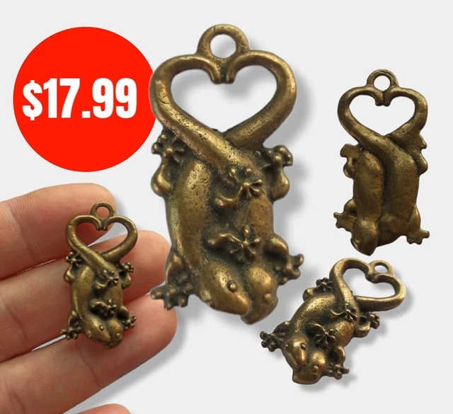 Magic Duo Gecko LP Na Thai Love Attraction Pendant Amulet Thailand Famous Monk