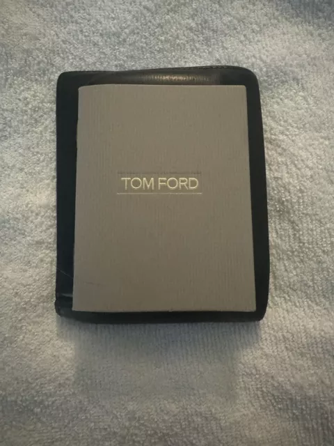 TOM FORD MEN'S Small Black Grain Leather Bifold Wallet $40.00 - PicClick
