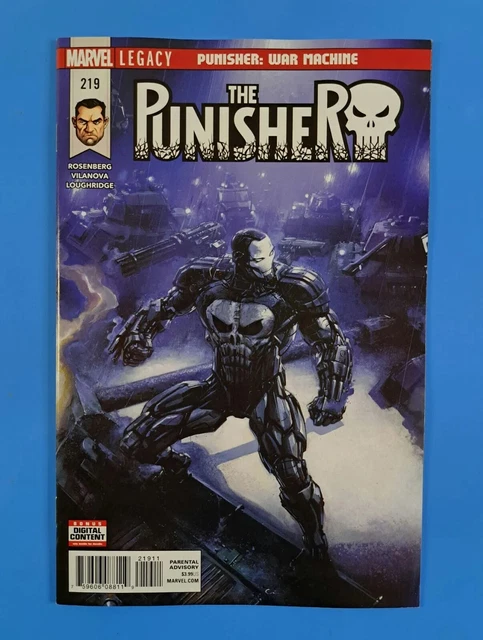 The Punisher #219 NM+ Marvel (2018) 1st Punisher War Machine Armor Clayton Crain
