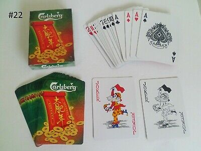 One Deck of Playing Cards - Carlsberg Tiger Guinness Stout China Harbin Beer