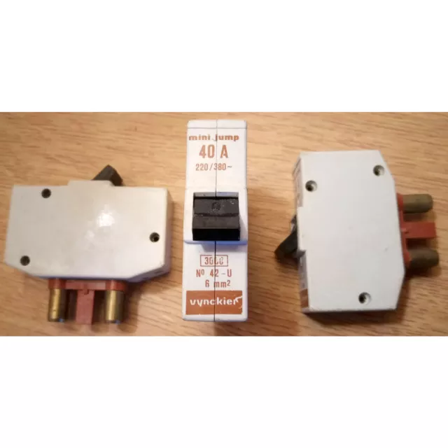 1x C40 ABB Vynckier Minijump disjoncteur fusible à broches 40A 230V à 400V CEBEC