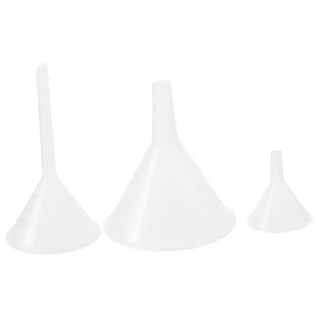 3Pcs Clear Lab PP Funnels  Filling Tool Plastic Funnel Set  Perfume, Sand Art