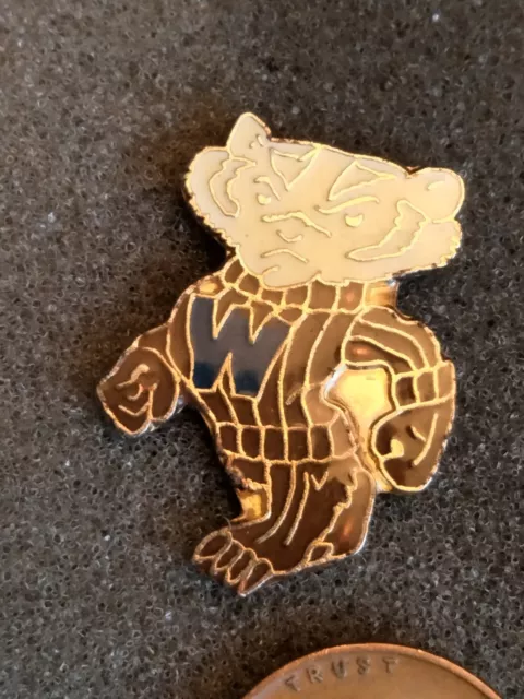 Vintage Wisconsin University Bucky Badger  Mascot Pin