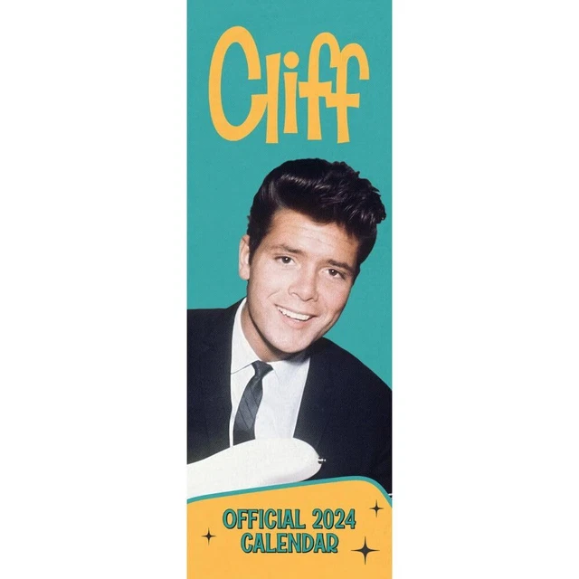 CLIFF RICHARD 2024 Calendario, Mese Alla Vista Sottile Muro Ufficiale