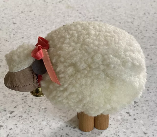 Vintage 1983 Dept 56 Le Mouton Wooly Sheep Lamb Decor Plush White 5”