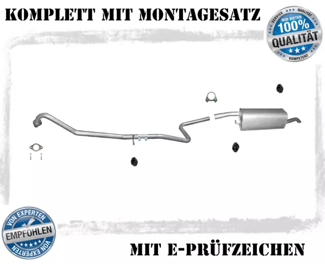 Auspuffanlage Ford Fusion 1.4 TDCi Auspuff Endtopf Mittelrohr + Montagesatz