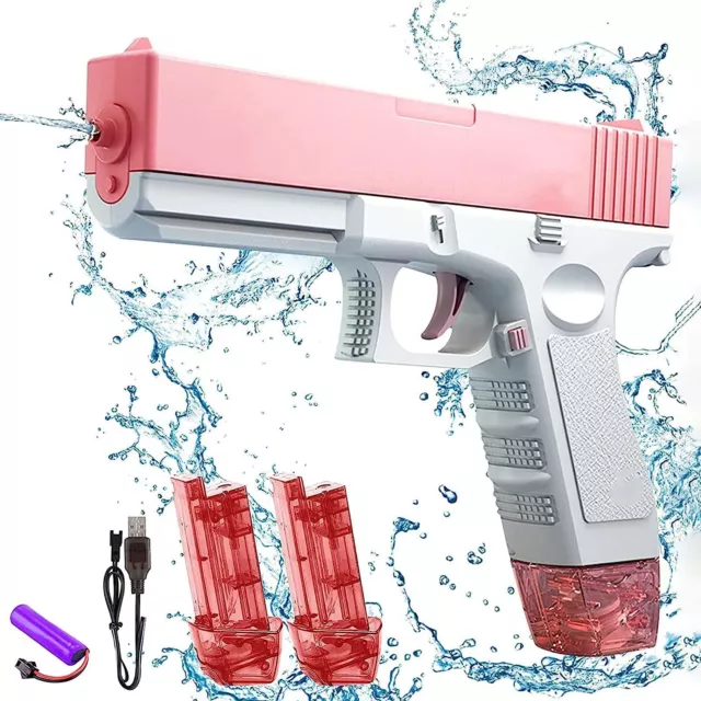 USB Electric Water Guns Summer Pool Beach Toy Glock Powerful Adults Children NEW