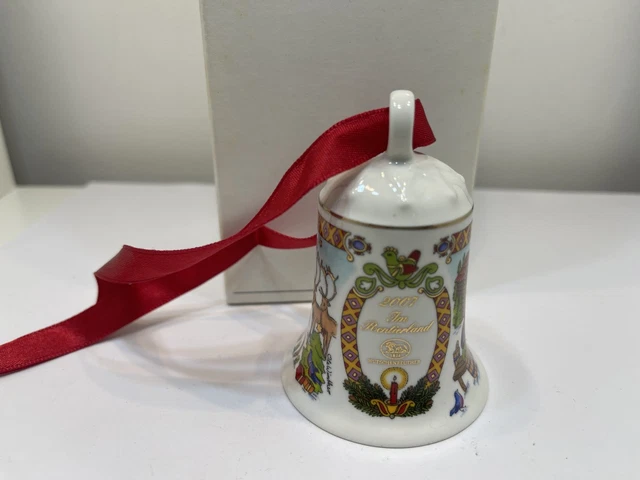 Campana De Navidad Hutschenreuther 1992 - Porcelana, Edición Limitada, 7cm, Embalaje Original