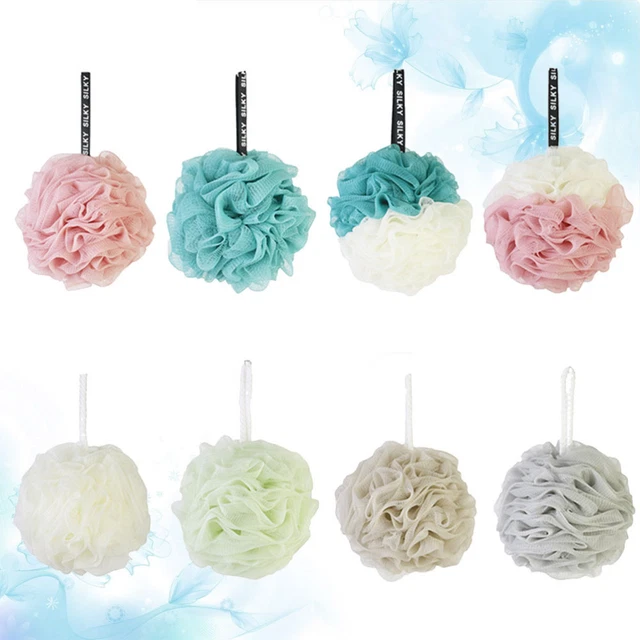 8 Stück Einfache weiche Badekugel Mesh Schwamm Mesh Hocker Duschkugel für erwach