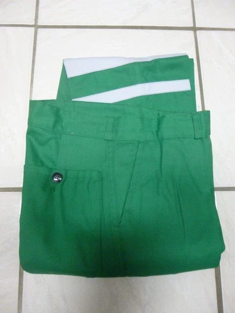 Pantalon homme bleu de travail SANFOR  VERT bande blanche   neuf  - Taille 40
