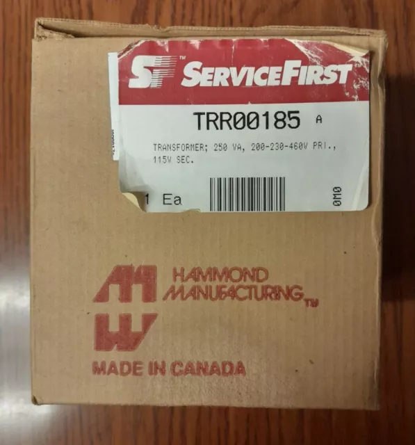 HAMMOND/Trane transformer CAT # 127413 ServiceFirst # Trr00185  250VA  multi tap