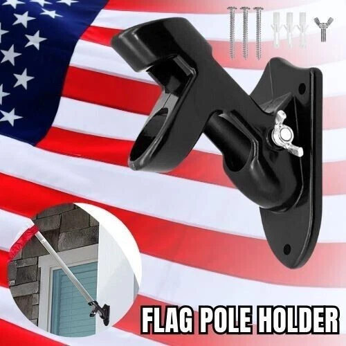 FLAG POLE BRACKET Mount 2 Positions Flag Pole Holder Mounting Kit for