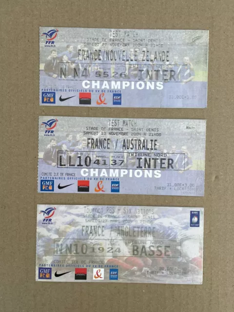 Billets match rugby année 2004 tournoi RBS Six Nations France Angleterre