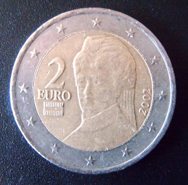 MÜNZE 2 EURO 2002 Österreich Bertha von Suttner sehr gut erhalten EUR