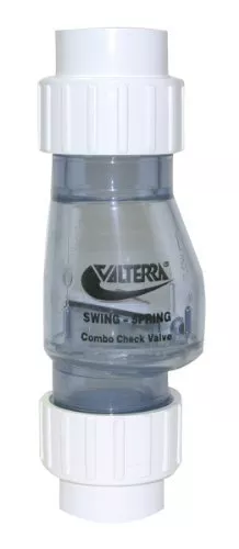 Valterra 200-CU15 PVC Swing/Spring Combination Check Valve Clear 1-1/2 Union