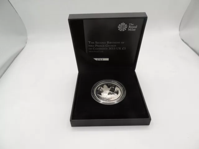 Royal Mint 2Nd Birthday Of Hrh Prince George 2015 £5 Silver Proof Coin