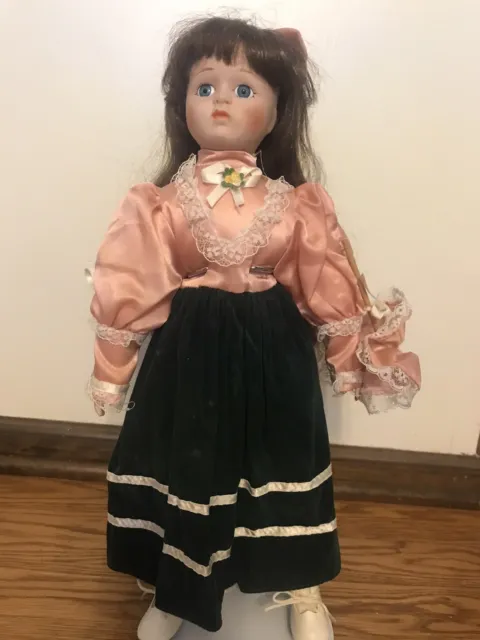 The Heritage Mint Ltd. Collection Brooke Porcelain Doll 16" Victorian Dress
