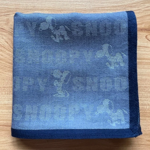 Handkerchief Men's Cotton Vintage Art Blue Alphabet Plain Pocket Square 19"