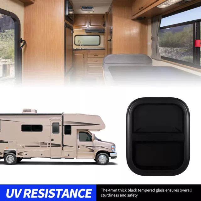 RV Abgerundete Fenster RV Wohnwagen Camper Schwarz Runde Ecke Vertikale EGG