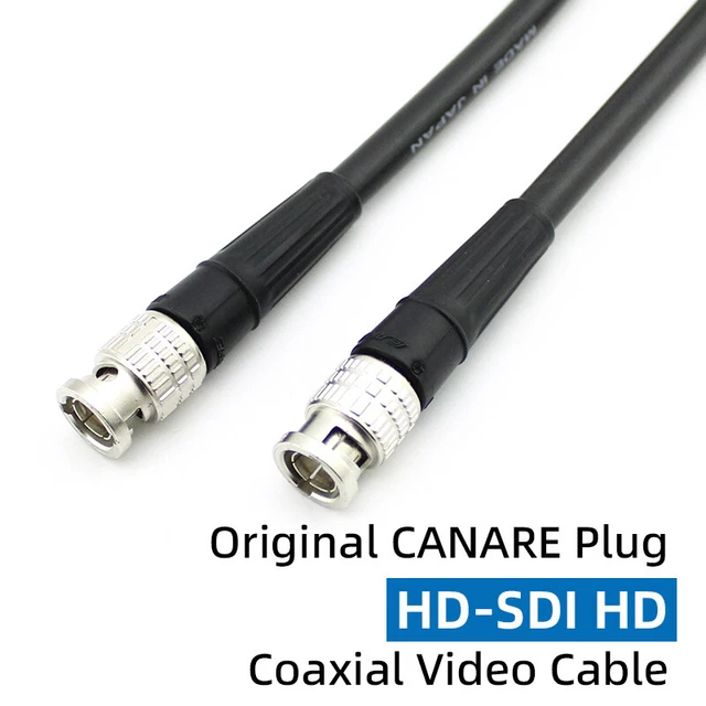1pcs CANARE 75 ohm HD-SDI Video Coaxial Cable Cold Crimp Solderless BNC/Q9 Plug
