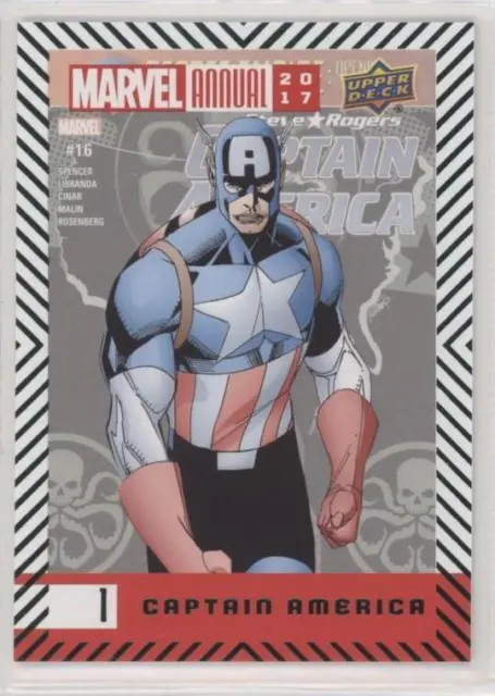 2017 UD Marvel Annual Pack Wars Emerald Achievement card #1 CAPTAIN AMERICA