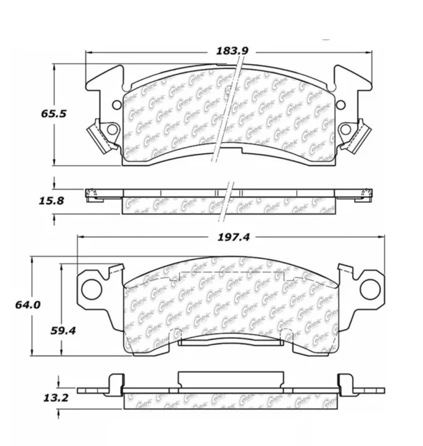 Frt Super Premium Semi Met Brake Pads Centric Parts 104.00520