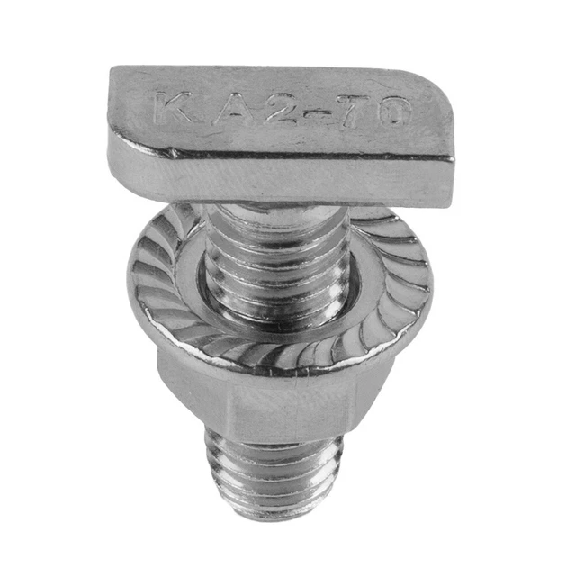 Écrous de bride M10 (Pack de 10) vis de tête marteau en acier inoxydable rési