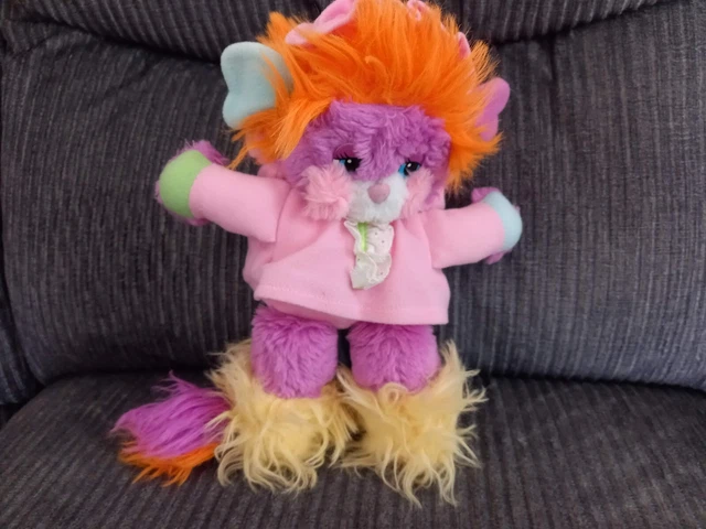 VINTAGE Peluche Popples bleu Polochon Mattel 24 cm chez vous des demain