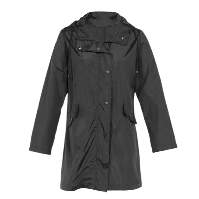 Damen Mode Langarm Mit Kapuze Regenmantel Windjacke Wanderjacke Damen L?ssi2789