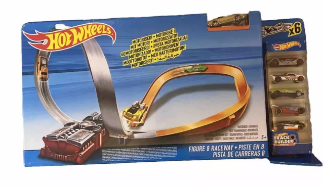 Hot Wheels X2586 Motorised Figure 8 Raceway Including 6 Cars