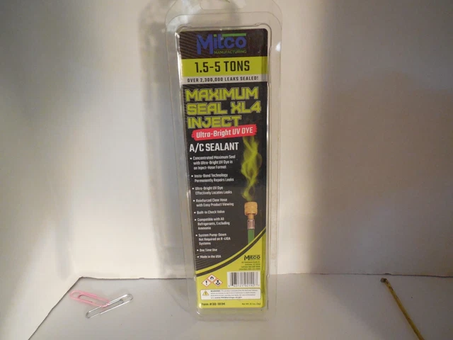MITCO A/C Sealant Maximum Seal XL4 Inject Ultra Bright UV Dye 1.5--5 Tons