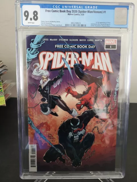 Spider-Man/Venom Free Comic Book Day 2020 Cgc 9.8 Graded 1St Appearance Virus!