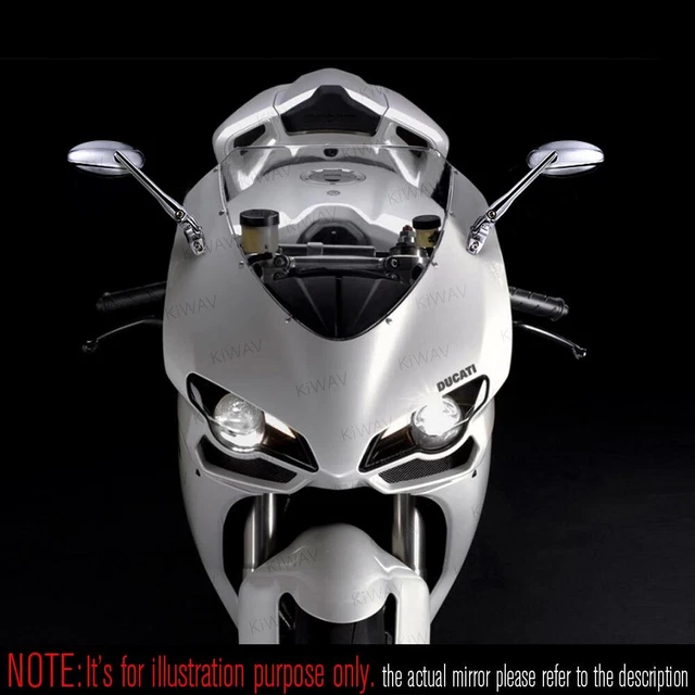 Rétroviseurs chromé CNC Ultra convex base chromée pour Honda CBF CBR VFR VTR 2