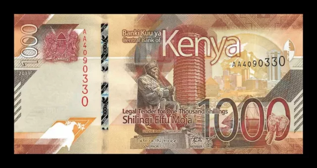 Kenia Kenya 1000 Shillings 2019 Pick 56 Sc Unc