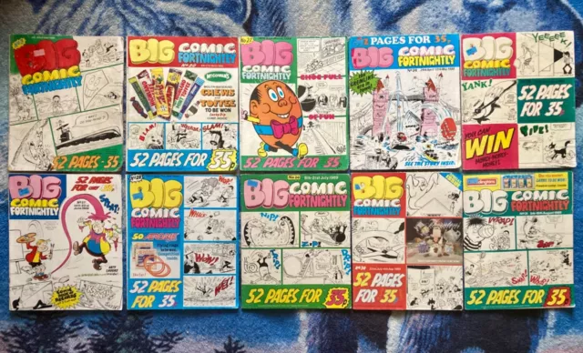 Set of 10 Big Comic Fortnightly Comics (Ranging from Issues 03 - 31, ‘88 - ‘89)