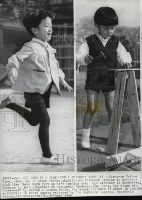 1966 Wire Photo Japanese Prince Hiro of Japan as he turns 6 years old