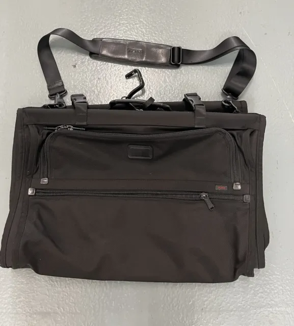 Tumi Alpha Garment Bag Black Ballistic Nylon Tri-Fold 22133DH