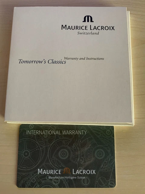 Carte De Garantie Neuve Maurice Lacroix - Modèle Les Classiques - Années 2000-2009
