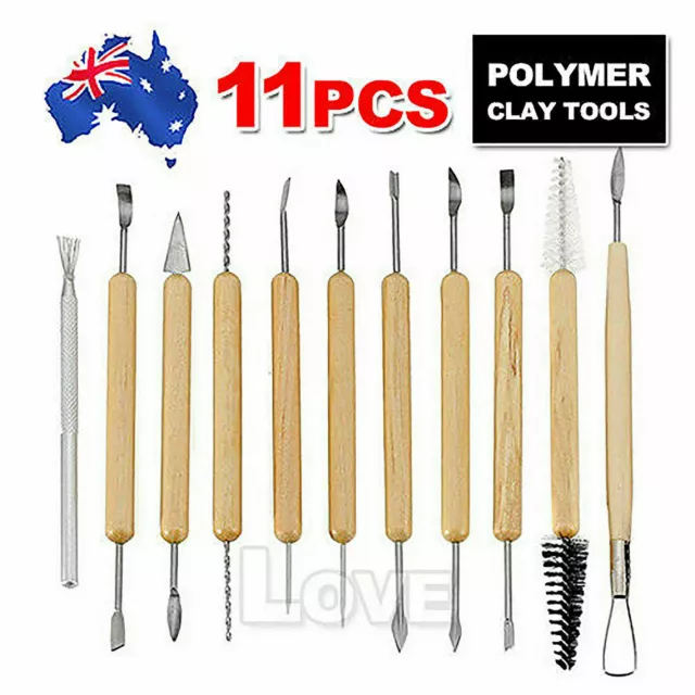 11x Carvers Clay Sculpting Carving Pottery Tools Polymer Modelling Sculpture DIY