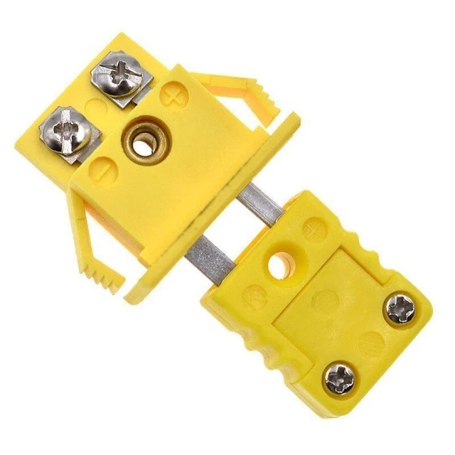 Miniatur Steckdose und Panel Halterung Thermoelement Stecker Set mit gelber Farb