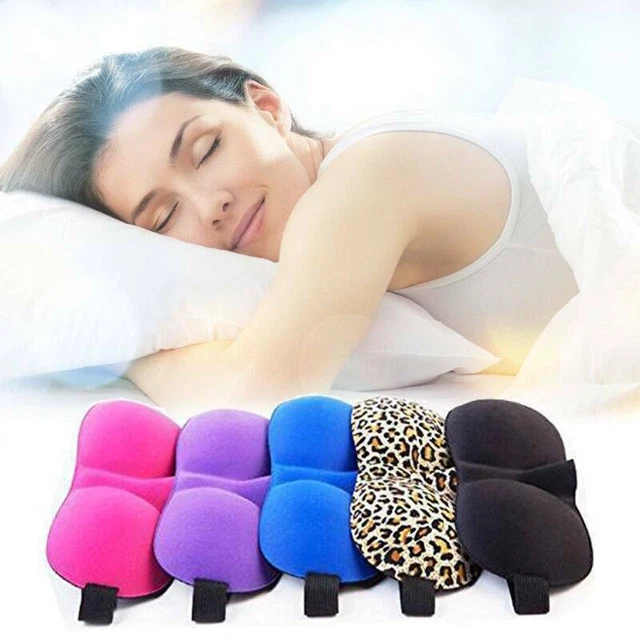 Soft Padded Sleep Mask 3D Sponge Eye Cover Travel aid Shade Blindfold New S4I2