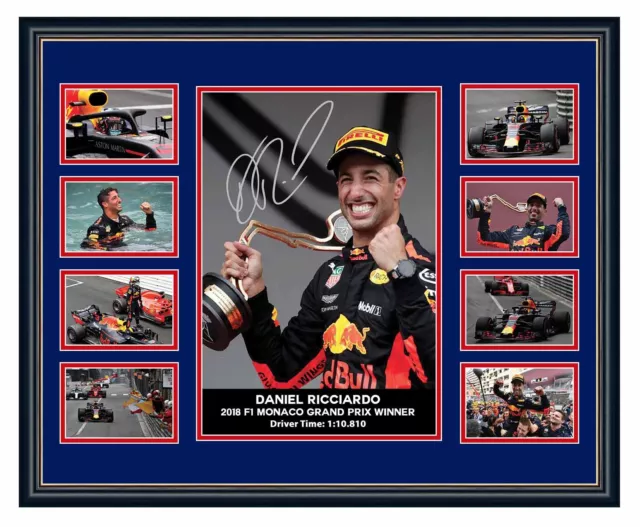 Daniel Ricciardo F1 Monaco Gp 2018 Signed Limited Edition Framed Memorabilia 3