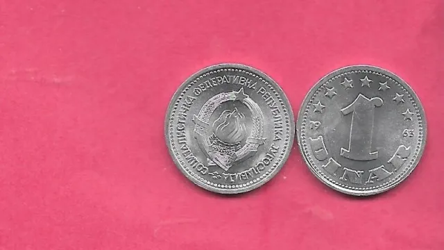 Yugoslavia Km36 1963 Uncirculated-Unc Mint-Bu Old Vintage Aluminum  Dinar Coin