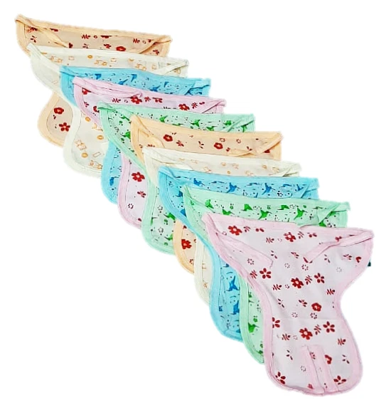 Cotton Cloth Diapers/Langot Washable and Reusable Nappies-Pack of-10pc