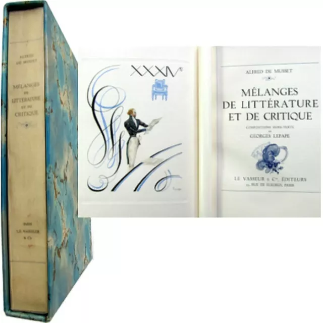 Mélanges littérature et critique Georges Lepape 1937 Alfred de Musset Le Vasseur