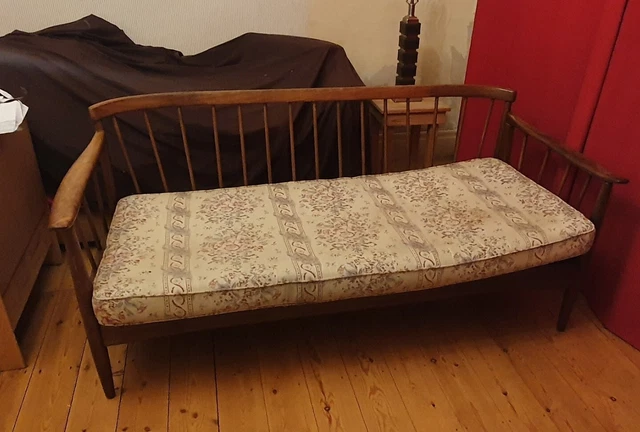 Vintage Retro Teak Mid century  Afromosia day bed Sofa