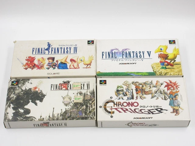 NINTENDO SUPER FAMICOM Chrono Trigger Final Fantasy IV V V set