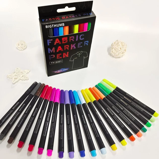 20pcs New Fabric Painting Pen Permanent Marker Professional Painting Pen ql