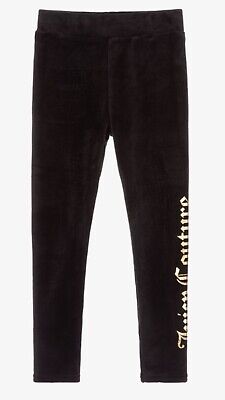 Juicy Couture in velluto nero per ragazze Legging 9 - 10 anni RRP £ 35