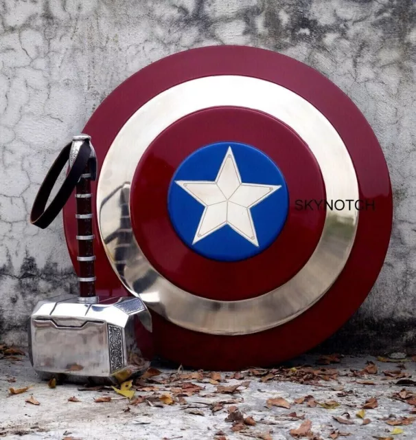 Captain America Shield | Metal Prop Replica | Marvel Thor Hammer Gift Items Captain America Shield | Metal Prop Replica | Marvel Thor Hammer Gift Items